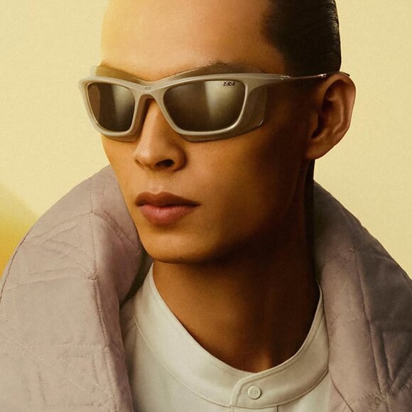 Dior DIORXPLORER S1U 55H Rectangle Sunglasses - Deep Beige/Silver Mirror - Picture 2 of 11